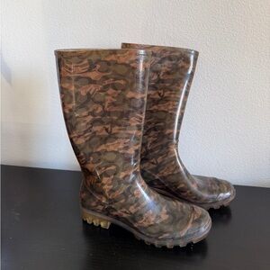 Coach womens military pattern rainboots